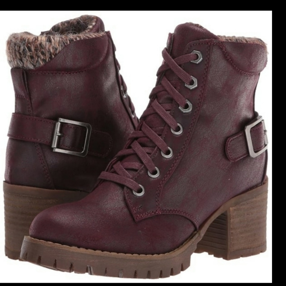 Carlos Santana Gibson Combat Moto Lace-up Booties